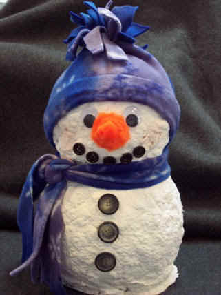 paper mache snowman craft